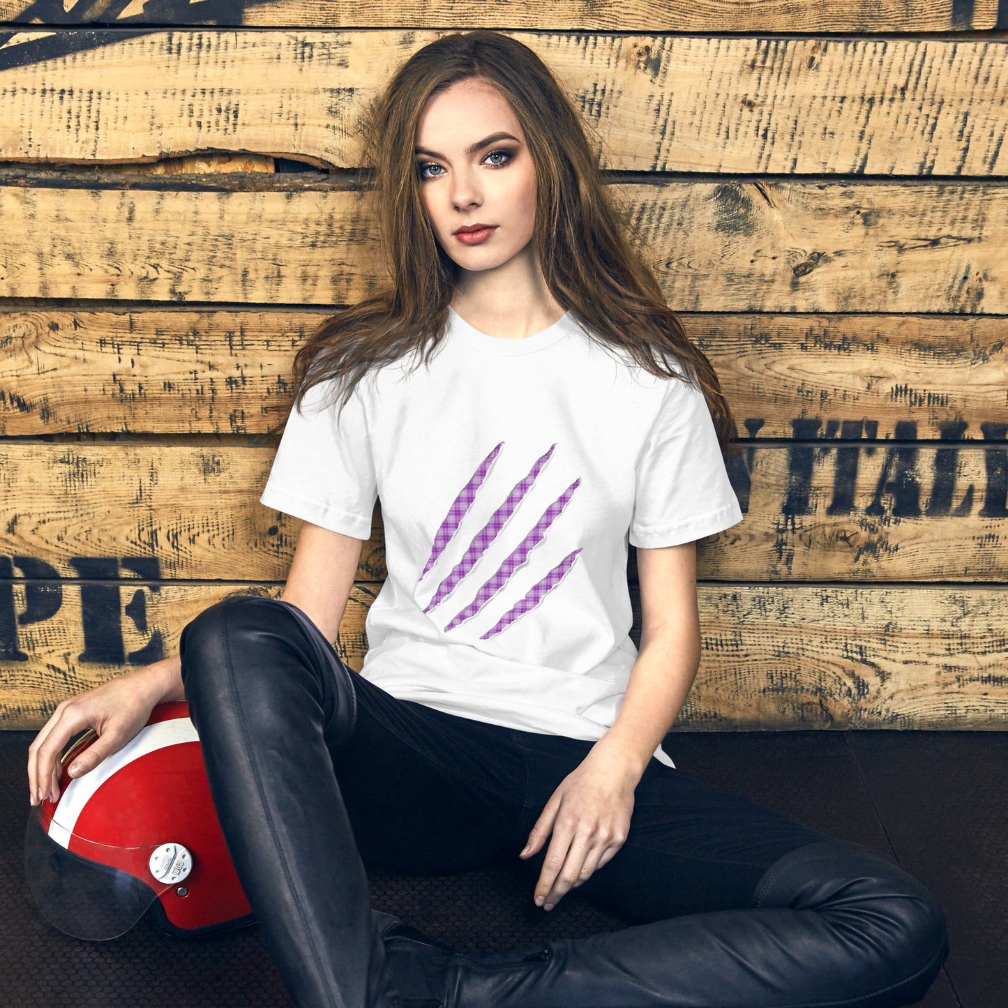 unisex claw t-shirt purple pop