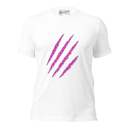 unisex claw t-shirt purple and indigo