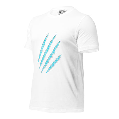 unisex claw t-shirt electric blue