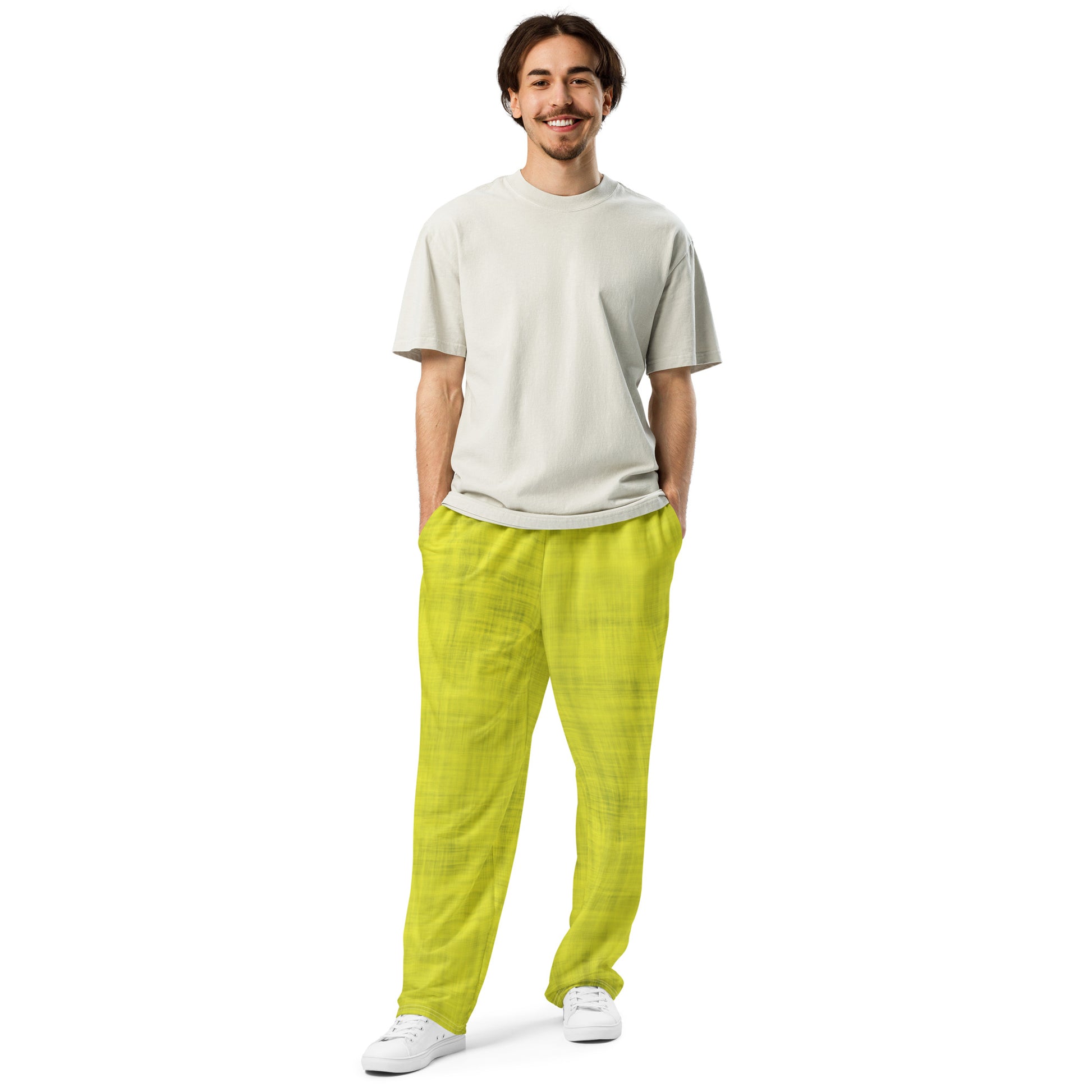 Color Pop Wide-leg joggers - Zesty Lemon