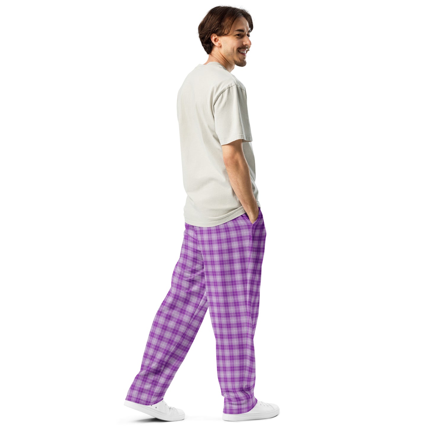 unisex wide-leg joggers purple pop