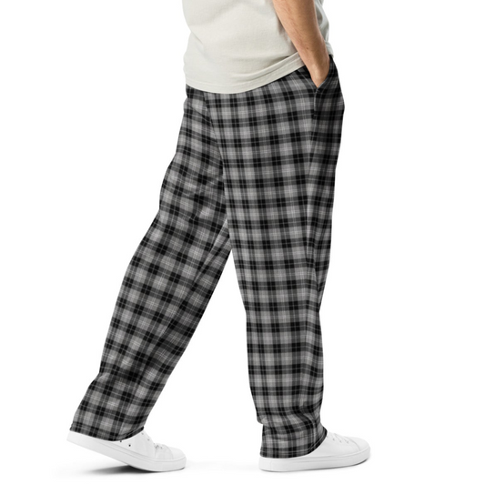 Wide-leg joggers - Black & White