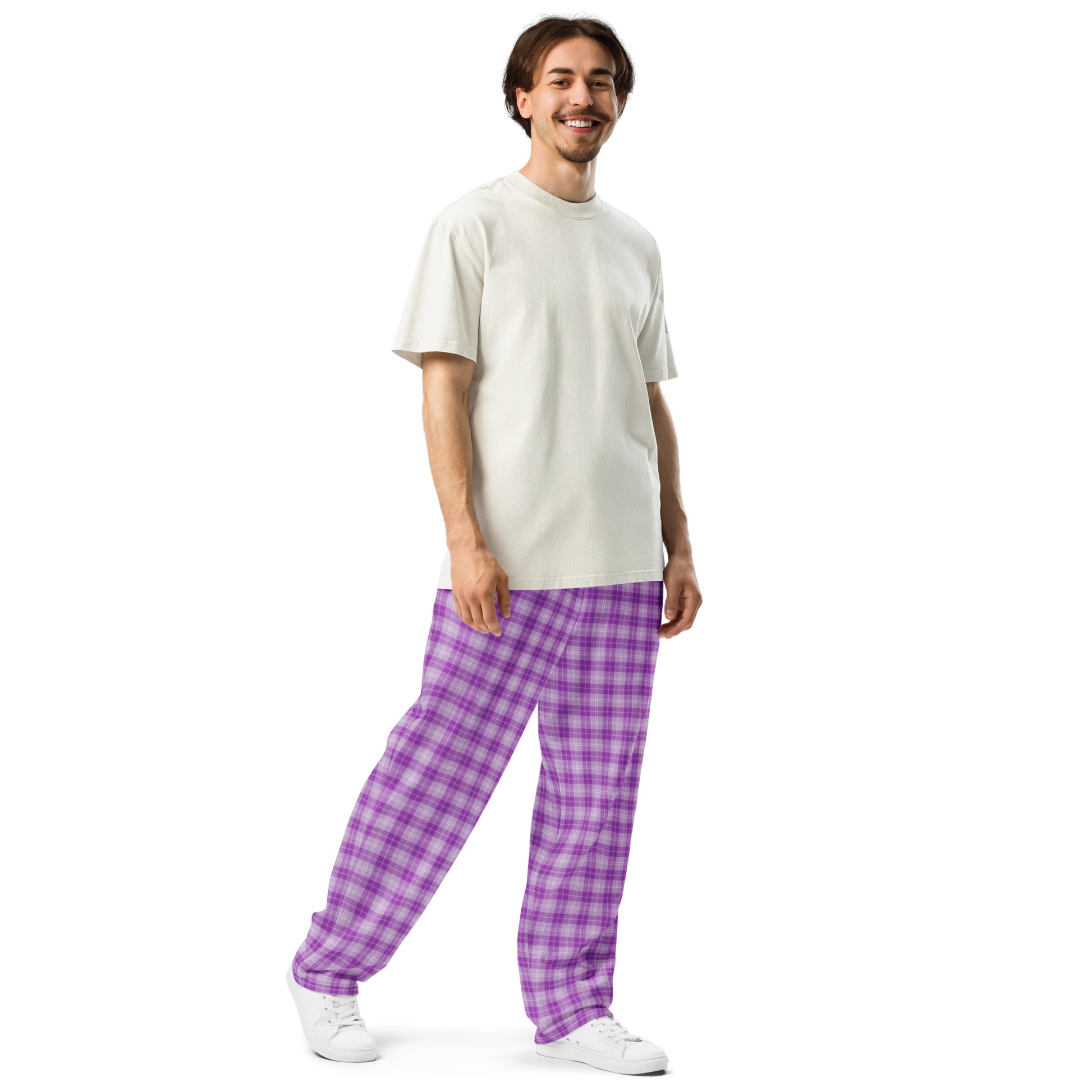 unisex wide-leg joggers purple pop