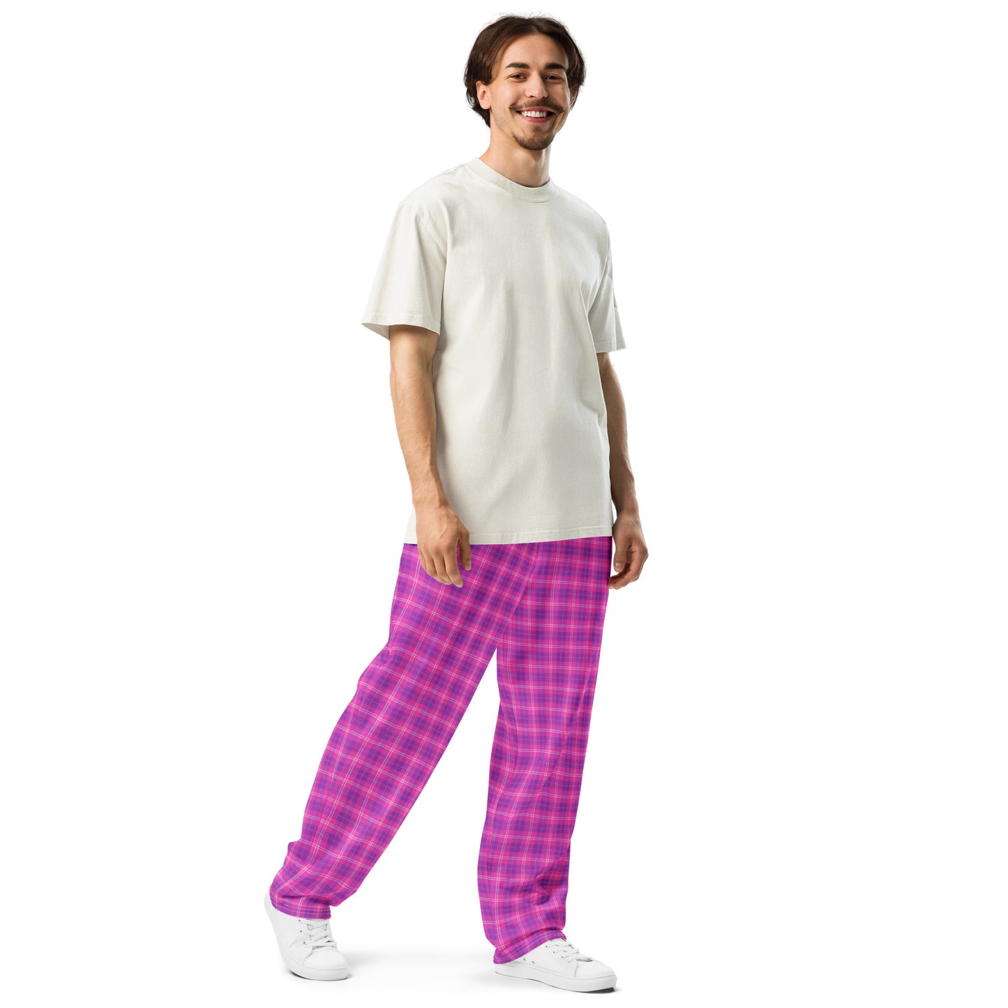 unisex wide-leg joggers purple and indigo