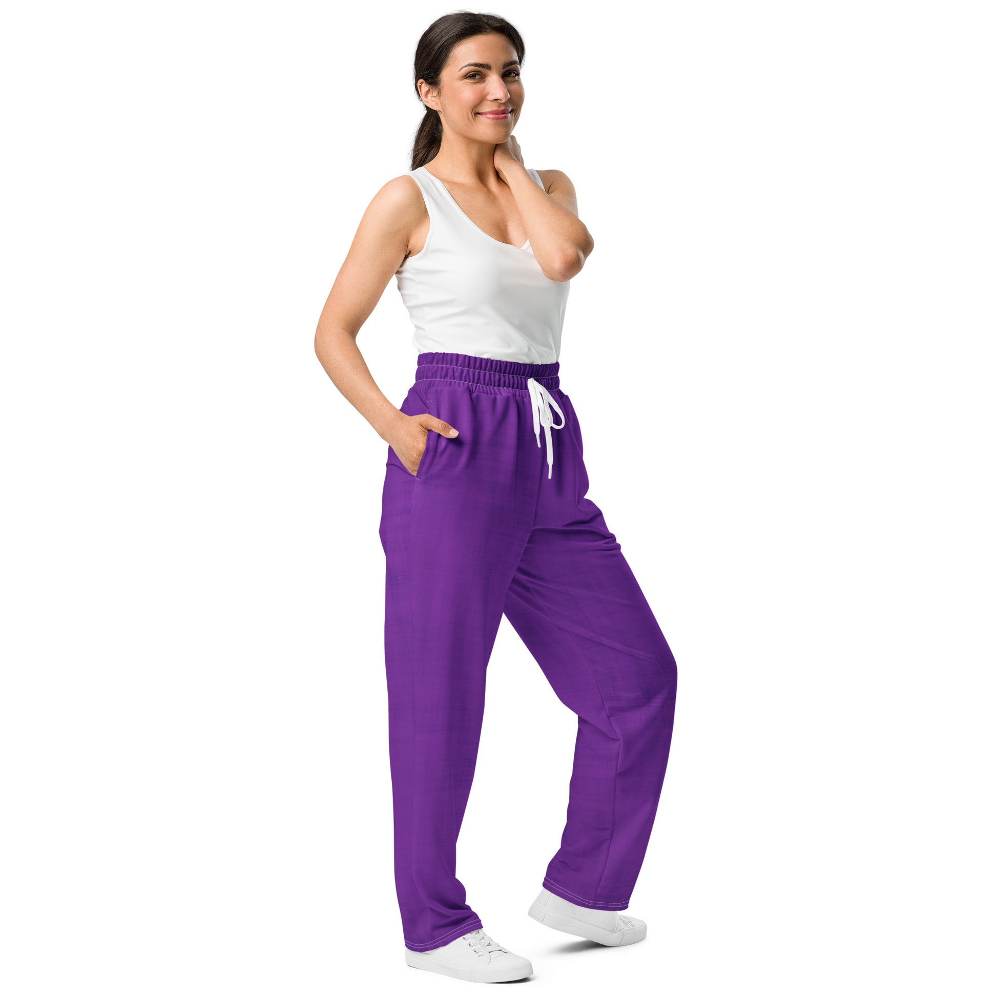 Color Pop Wide-leg joggers - Purple Pop