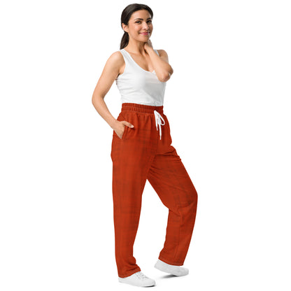 Color Pop Wide-leg joggers - Lava Red