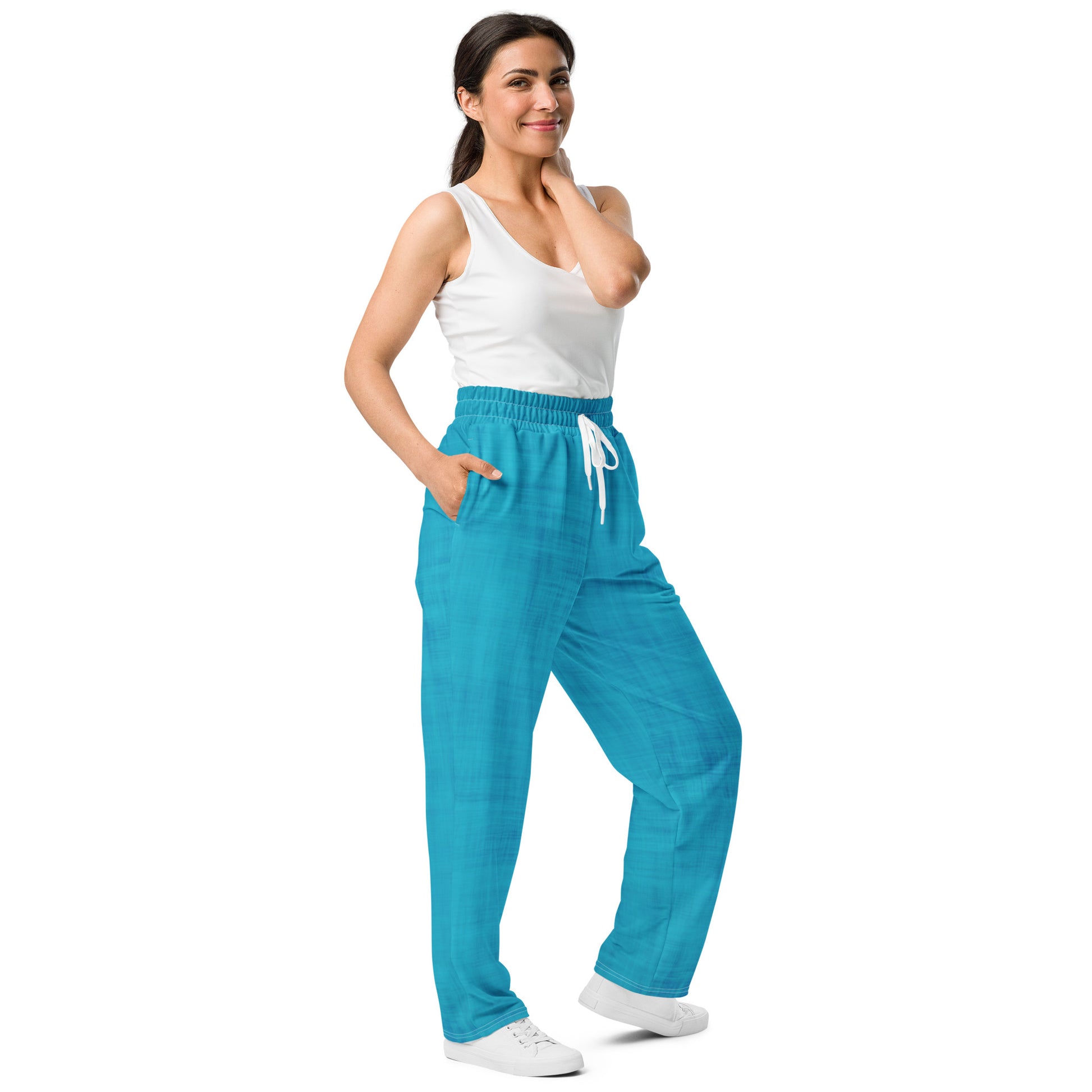 Color Pop Wide-leg joggers - Electric Blue