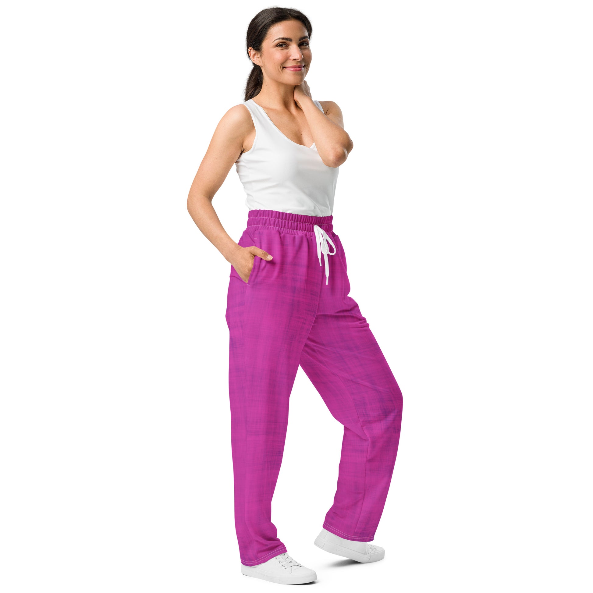 Color Pop Wide-leg joggers - Cyber Pink