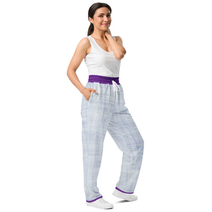 Grunge Vibes Wide-leg joggers - Purple Pop